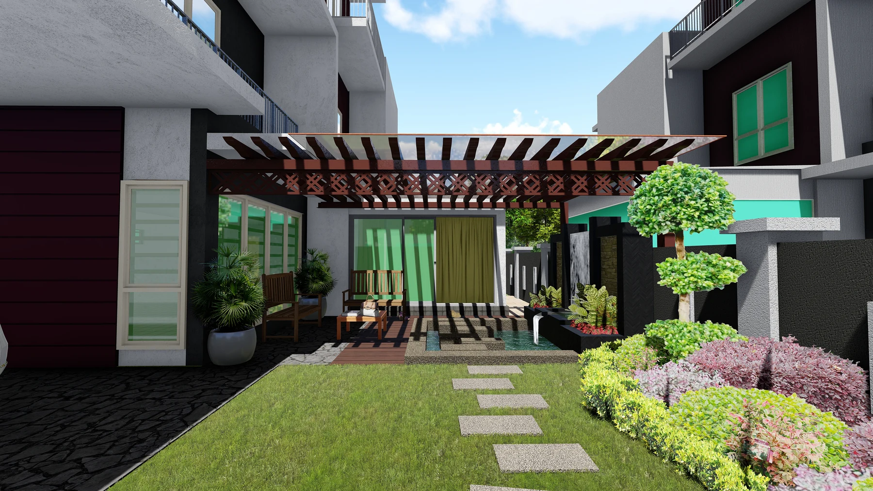 Landscape design visual for a Kuala Selangor project
